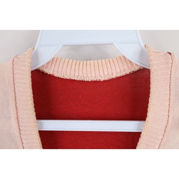 Vintage 40s 50s Mens Medium Distressed Rayon Knit Color Block Jersey T-Shirt USA - Picture 6 of 14